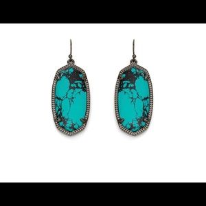 RARE Kendra Scott Elle Variegated Teal earrings